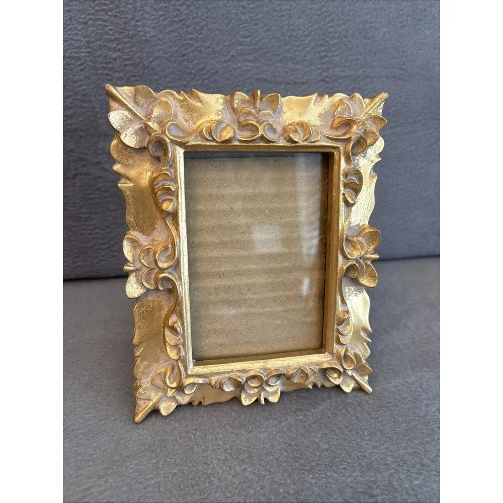Ornate Picture Frame Resin Luxury Photo Frame Gold Photo SZ 3 X 4.5‎ - 6.5 X 5.5